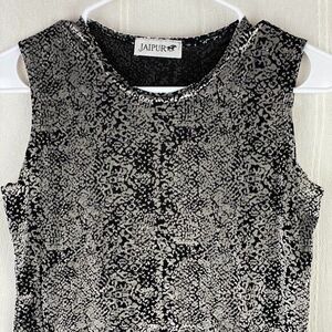 Jaipur Crushed Burnout Velvet Crop Tank Top Vintage Size Small Vintage
